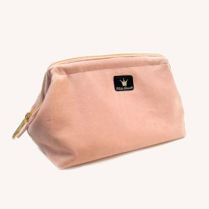 Trousse velours – Vieux rose