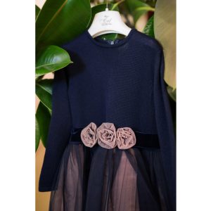 Robe de cérémonie – bleu et rose