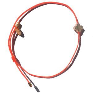 bracelet orange – fleur nacre