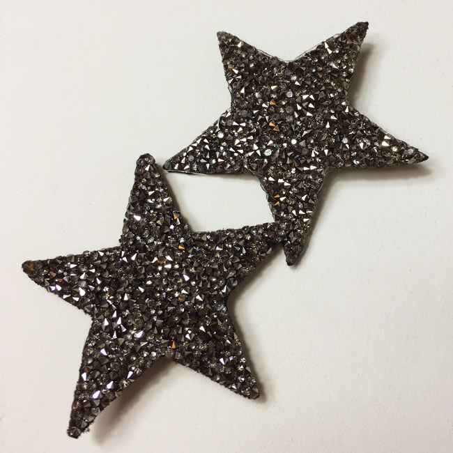 Grande broche – strass argent – Image 3