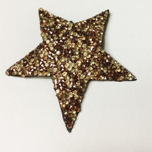 Grande broche – strass doré