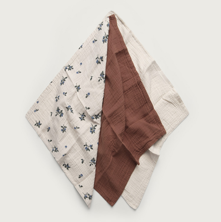 Set de 3 langes myrtille Blueberry – Image 2