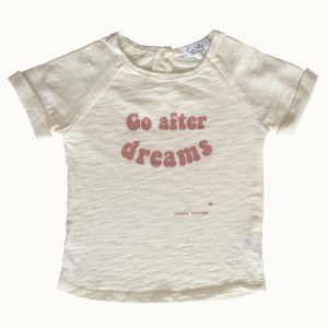 T-shirt “Go After Dreams” blanc