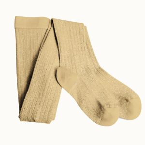 Collants brillants ivoire