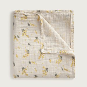 couverture lange en mousseline de coton Mimosa