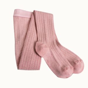 Collants brillants Rose