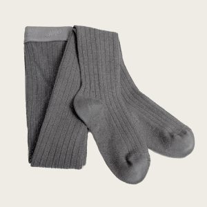 Collants brillants gris foncé