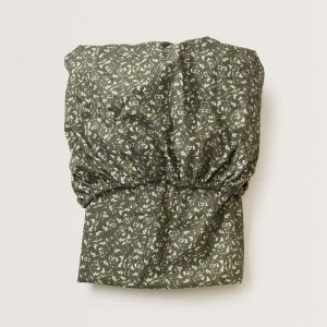 Drap-housse en coton Floral Moss pour lit bébé