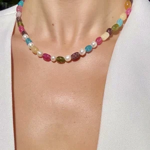 Collier Arc-en-Ciel de Tourmaline