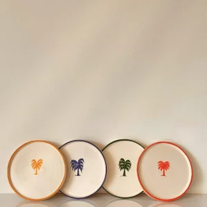 Assiettes palmiers