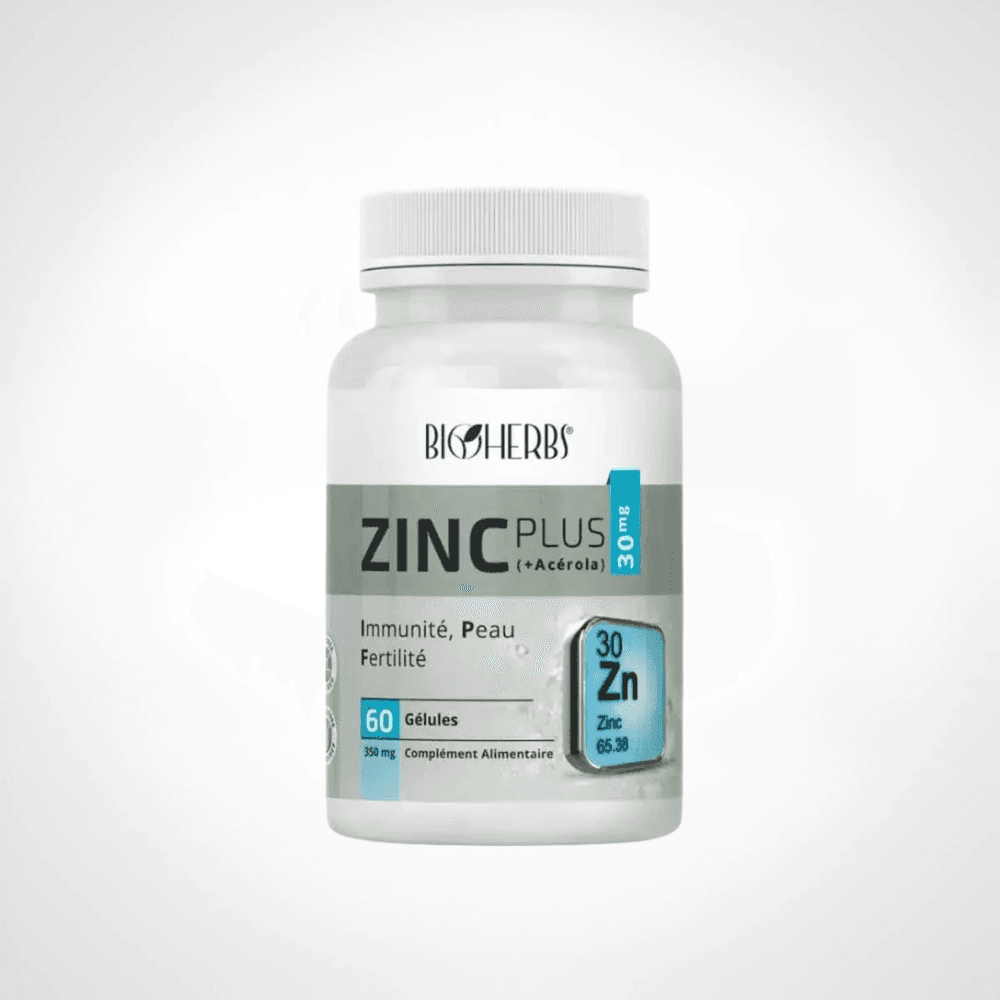 BIOHERBS ZINC PLUS 30MG 60 gélules