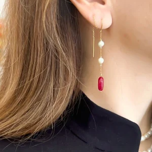 Boucles d’Oreilles en Perles