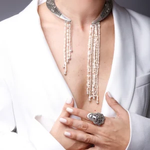 Choker Waterfall Pearl