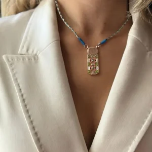 Collier Talisman Azur