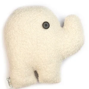 Coussin Eléphant Bouclette Ivoire