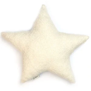 Coussin Etoile Bouclette Ivoire