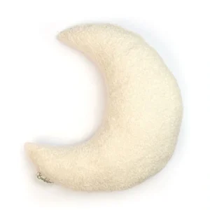 Coussin Lune Bouclette Ivoire