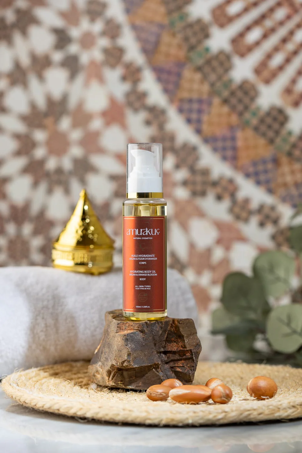 Huile hydratante pour le corps à l’huile d’argan et la fleur d’oranger