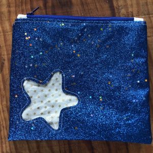 Pochette zippée pailletée