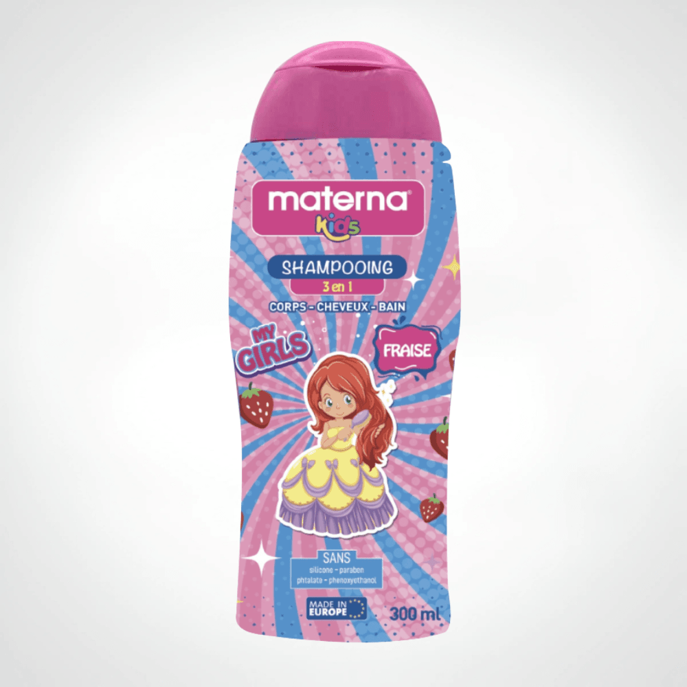 MATERNA KIDS SHAMPOOING 3EN1 GIRLS FRAISE 300ML