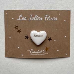 Fève en porcelaine “Coeur”