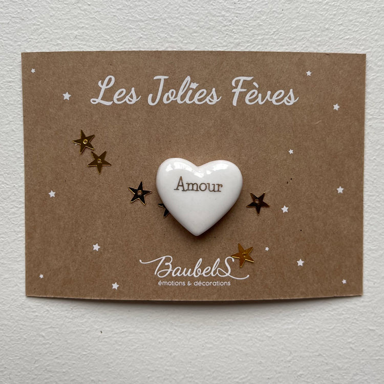 Fève en porcelaine “Coeur”