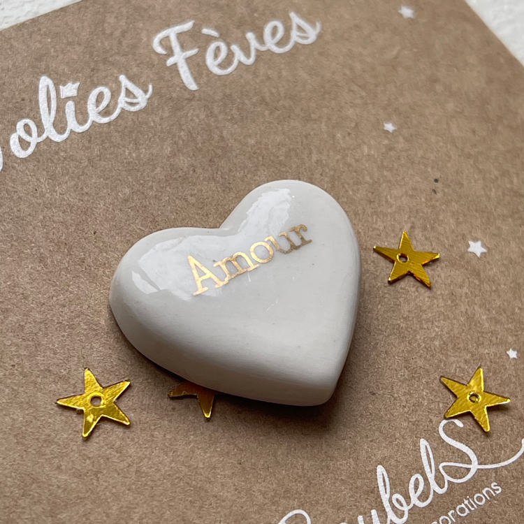 Fève en porcelaine “Coeur” – Image 2