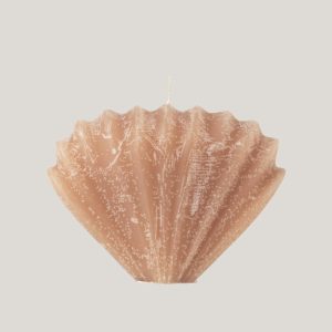 Bougie sculpture Coquillage terracotta