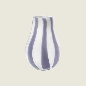 vase rayé violet et blanc ADA