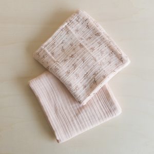 Set de langes Etincelles rose poudré