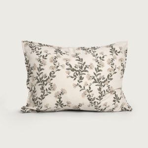 Taie d’oreiller en mousseline de coton Honeysuckle