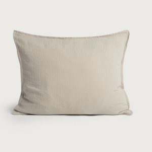 Taie d’oreiller mousseline de coton Olive