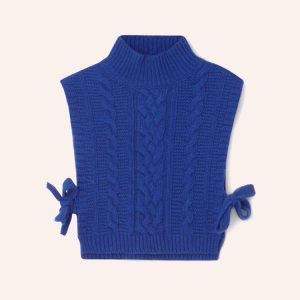 Pull sans manches bleu cobalt