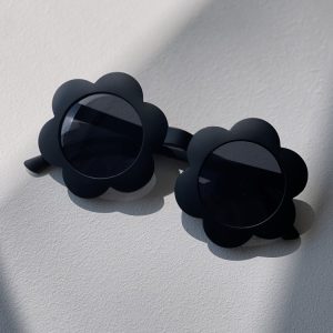 Lunettes de soleil fleur – noir
