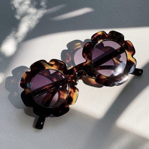 Lunettes de soleil fleur – écailles de tortues