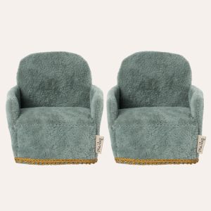 Paire de fauteuils pour maison de poupée
