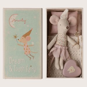 Souris Fée des Dents, petite soeur dans sa boite