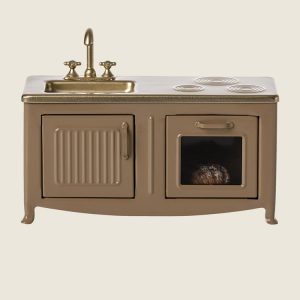 Cuisinière “light brown” pour maison de poupée
