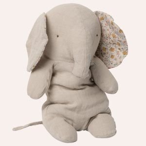 L’Eléphant en lin gris, medium