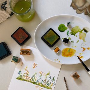 Tampons “le renard dans la forêt”