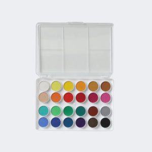 Boîte de peintures aquarelles 24 pastilles