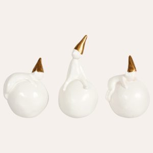 Set de 3 boules de Noël et leurs lutins Pixis