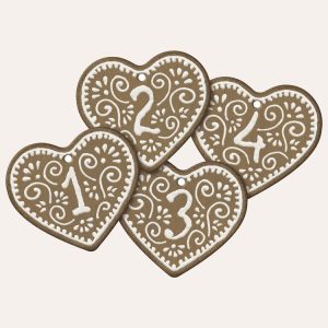 étiquettes pain d’épices numérotées