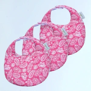 Pack 3 Bavoirs Classique Gaze Rose