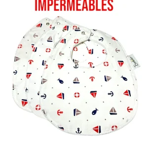 Pack 3 Bavoirs Classiques Imperméables Petits Bateaux