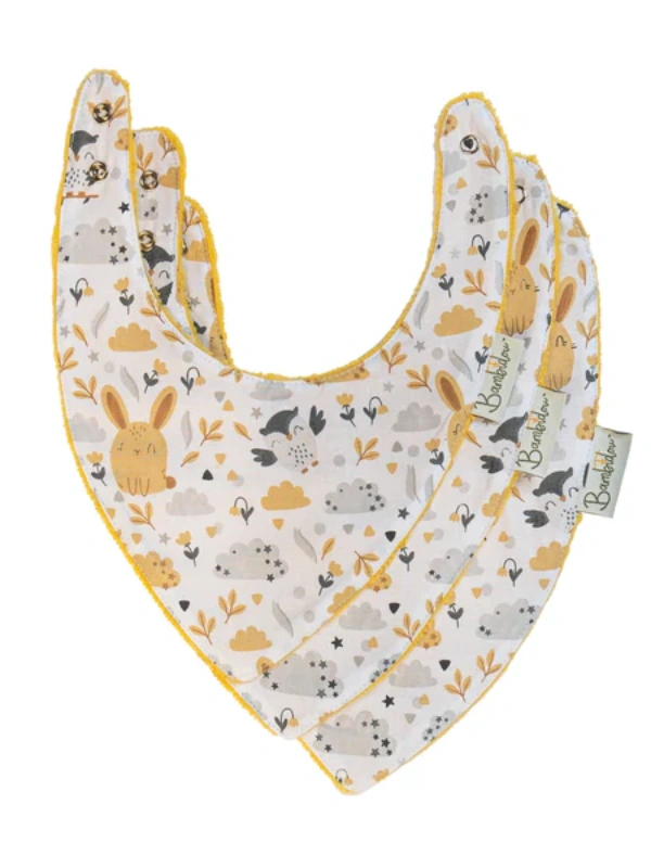 Pack de 3 Bavoirs Bandana Lapinou