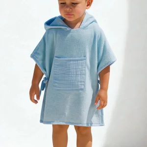 Poncho de plage Bleu