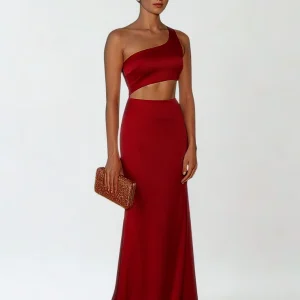 Robe Iris Satin Wine