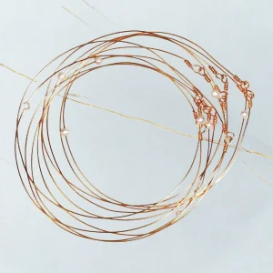 Set de bracelets lili fins perles blanches