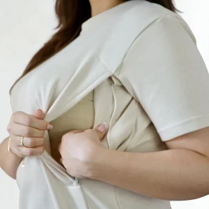 T-Shirt d’allaitement Beige